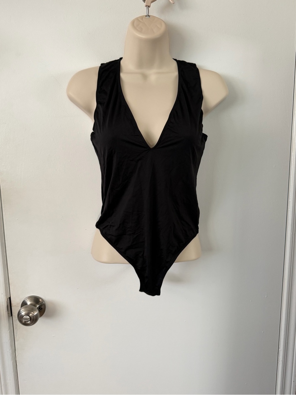 Victoria's Secret Black Sleeveless Bodysuit M